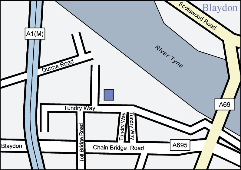 map of Blaydon store