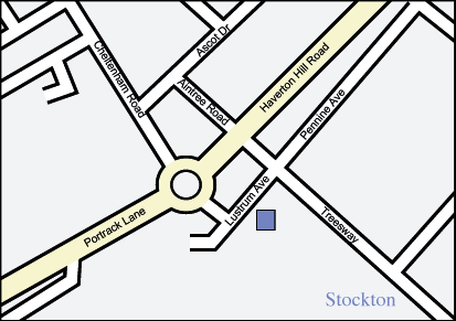 location map for Stockton on Tees
